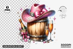 cowgirl hat with roses png, western barrel clipart sublimation, rustic cowgirl sublimation design, cowgirl hat barrel png file, girly cowgirl roses clipart, rodeo barrel png sublimation, country girl hat with roses, cowgirl fashion png design, rustic cowg