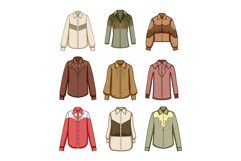 Collection of western cowboy and cowgirl shirts featuring st Product Image 1