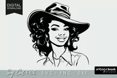 Cowgirl SVG File For Cricut Black Girl