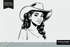 Cowgirl SVG File For Cricut Black Woman 