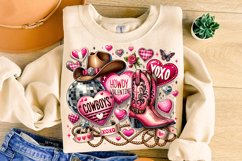 Cowgirl Valentine&#039;s Day PNG, Howdy Valentine PNG, Western Product Image 3