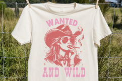 Cowgirl Wanted And Wild Sublimation PNG Product Image 2