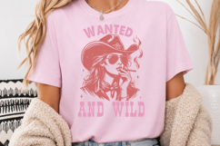 Cowgirl Wanted And Wild Sublimation PNG Product Image 4
