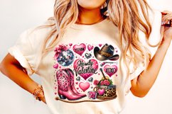 Cowgirl Valentine&#039;s Day PNG, Howdy Valentine PNG, Western Product Image 2