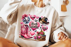 Cowgirl Valentine&#039;s Day PNG, Howdy Valentine PNG, Western Product Image 3