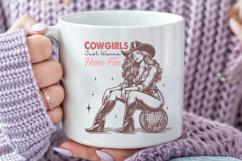 Cowgirls Just Wanna Have Fun Sublimation PNG Product Image 5