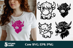 Cute highland cow SVG bundle | Farm animal SVG silhouette Product Image 10