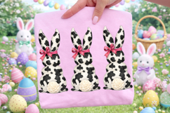 Cowhide Bunny Easter PNG, Funny Easter PNG, Happy Easter PNG Product Image 3