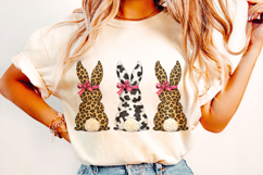 Leopard Cowhide Bunny Easter PNG, Funny Easter PNG Product Image 4