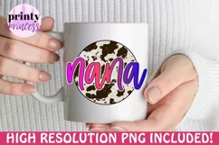Cowhide Nana png, Western Nana sublimation design Product Image 2