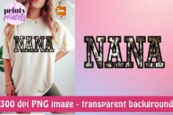 Leopard Print Nana png, Cowhide Nana design Product Image 2