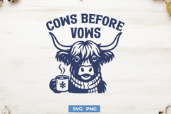 Cows Before Vows Christmas SVG | Funny Holiday Cow Wedding Product Image 1