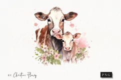Mommy and Me Cow PNG | Spring PNG Product Image 1