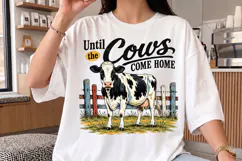 Cows Come Home on the Farm PNG, Vintage Cow Sublimation Product Image 3