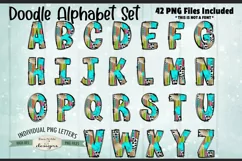 Cow Print Serape Doodle Alphabet and Numbers | PNG Files Product Image 2