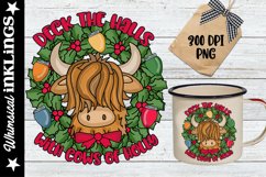 Cows Of Holly-Scottish Highland Christmas Sublimation Product Image 1