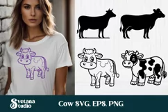 Cute cow SVG | Animal SVG | Highland cow SVG Product Image 1