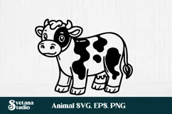 Cute cow SVG | Animal SVG | Highland cow SVG Product Image 4