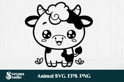 Cute cow SVG | Animal SVG | Highland cow SVG Product Image 4