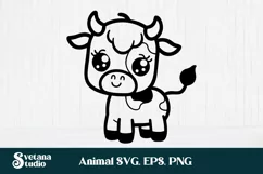 Cute cow SVG | Animal SVG | Highland cow SVG Product Image 5