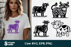 Cute cow SVG | Animal SVG | Highland cow SVG Product Image 1