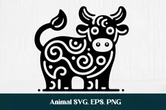 Cute cow SVG | Animal SVG | Highland cow SVG Product Image 4