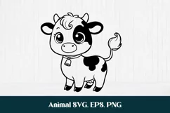 Cute cow SVG | Animal SVG | Highland cow SVG Product Image 3