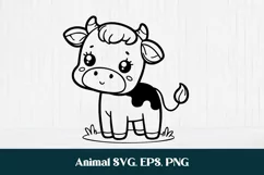 Cute cow SVG | Animal SVG | Highland cow SVG Product Image 4