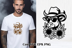 Cute highland cow SVG design | Farm animal SVG silhouette Product Image 1