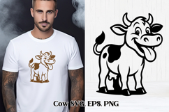 Cute highland cow SVG design | Farm animal SVG silhouette Product Image 1