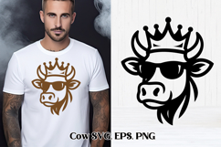 Cute highland cow SVG design | Farm animal SVG silhouette Product Image 1