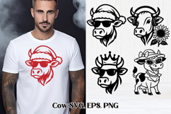 Cute highland cow SVG design | Farm animal SVG silhouette Product Image 1