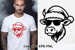 Cute highland cow SVG design | Farm animal SVG silhouette Product Image 1