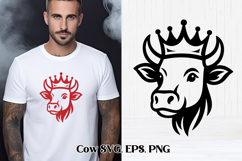 Cute highland cow SVG design | Farm animal SVG silhouette Product Image 1
