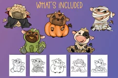 Cowtastic Costumes|5 PNG Cows in Costumes & Printable PDF Product Image 2