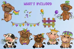 Cowtastic Mardi Gras|10 PNG Mardi Gras Cows & Elements Product Image 2
