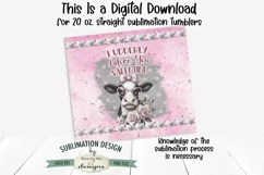 Valentine Cow Funny 20 oz Seamless Tumbler Wrap Design Product Image 2