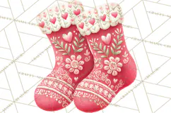 Cozy Christmas Clipart, Warm Winter Holiday PNG Product Image 3
