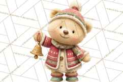 Cozy Christmas Clipart, Warm Winter Holiday PNG Product Image 4