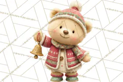 Cozy Christmas Clipart, Warm Winter Holiday PNG Product Image 4