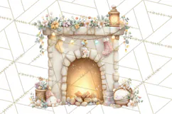 Cozy Christmas Clipart, Warm Winter Holiday PNG Product Image 5