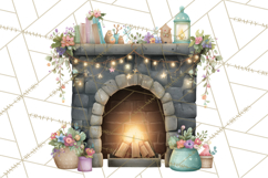 Cozy Christmas Clipart, Warm Winter Holiday PNG Product Image 4