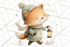 Cozy Christmas Clipart, Warm Winter Holiday PNG Product Image 2