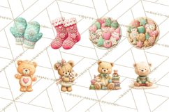 Cozy Christmas Clipart, Warm Winter Holiday PNG Product Image 3