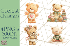 Cozy Christmas Clipart, Warm Winter Holiday PNG Product Image 1