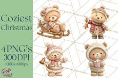 Cozy Christmas Clipart, Warm Winter Holiday PNG Product Image 1