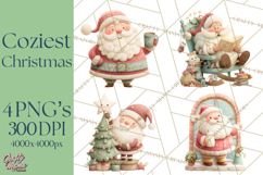 Cozy Christmas Clipart, Warm Winter Holiday PNG Product Image 1