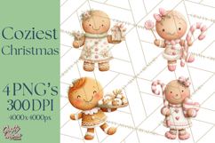 Cozy Christmas Clipart, Warm Winter Holiday PNG Product Image 1