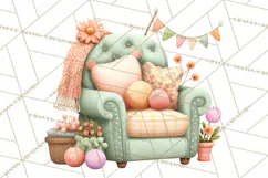 Cozy Christmas Clipart, Warm Winter Holiday PNG Product Image 5