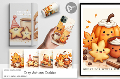 Cozy Autumn Cookies Digital Paper Product Image 1